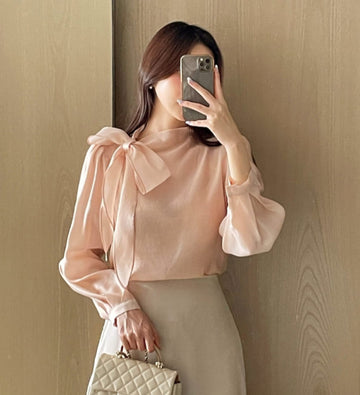 Lobuldi Satin Tie Blouse